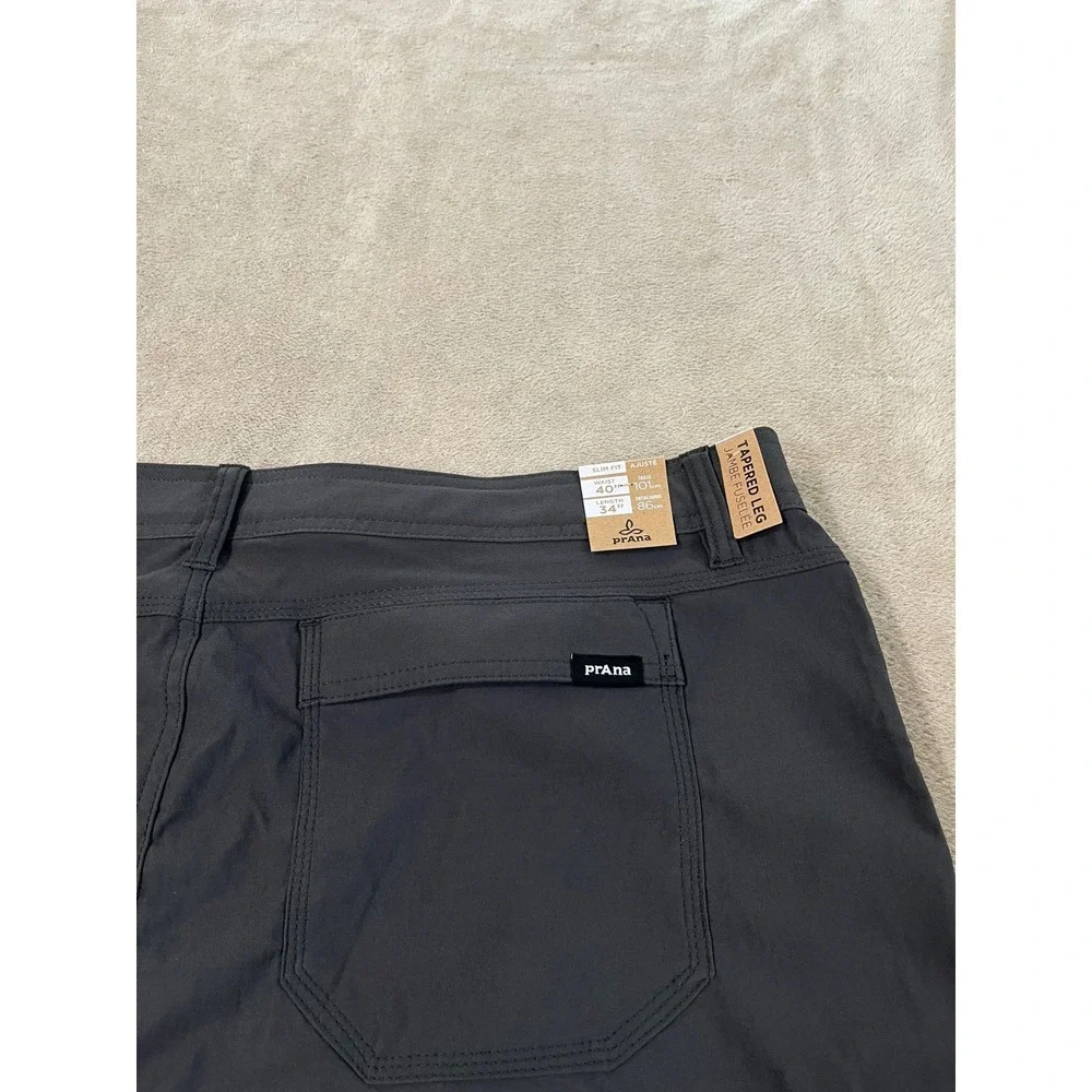 Prana Stretch Zion Slim Pant II Men's 40x34 Dark Iron Tapered Cargo MSRP $95 NEW